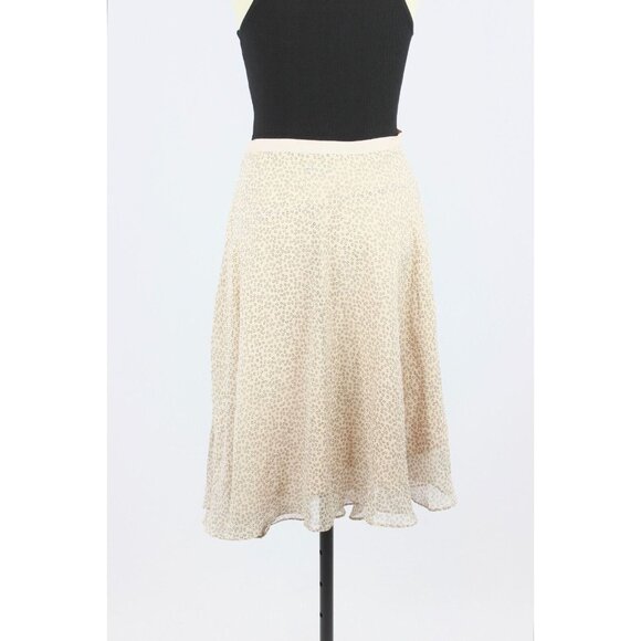 CLUB MONACO Light Pink Abstract Print Silk Chiffon Asymmetrical Skirt, Size 0 - Picture 4 of 14